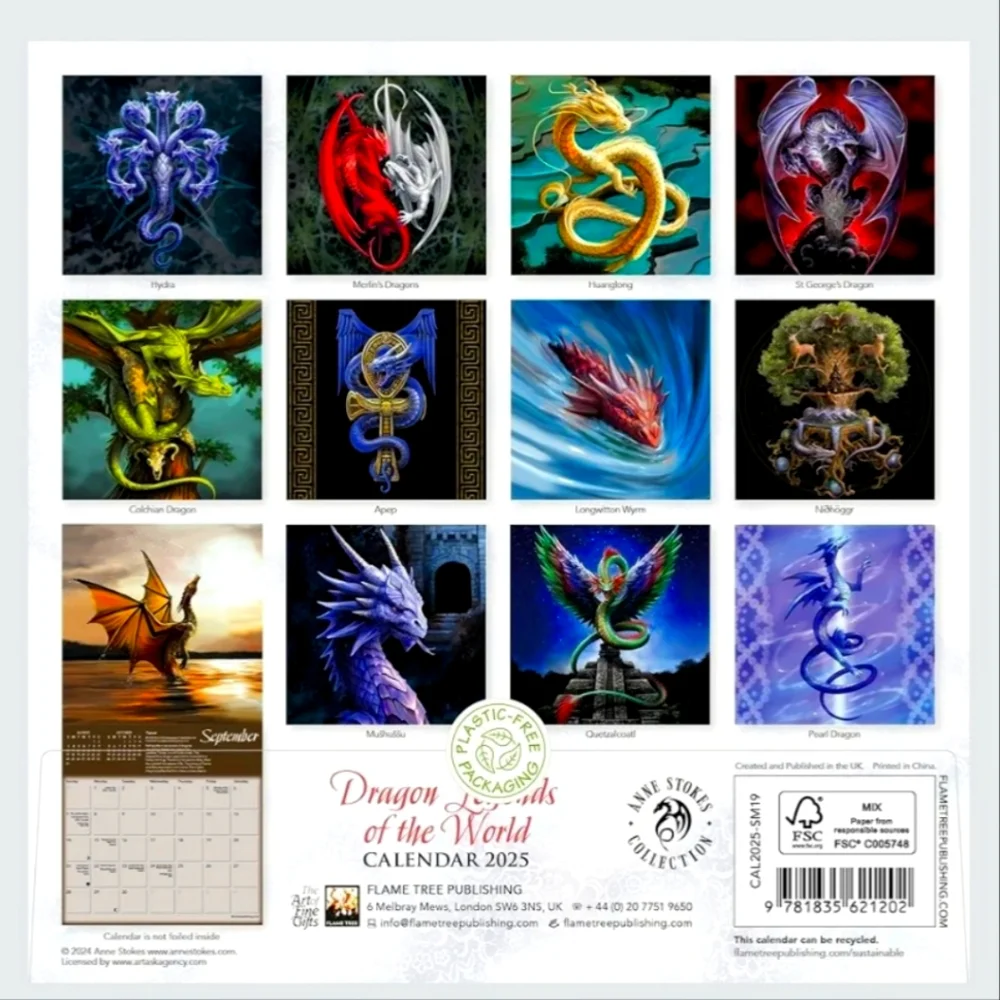 Mini Dragon Calendar Anne Stokes